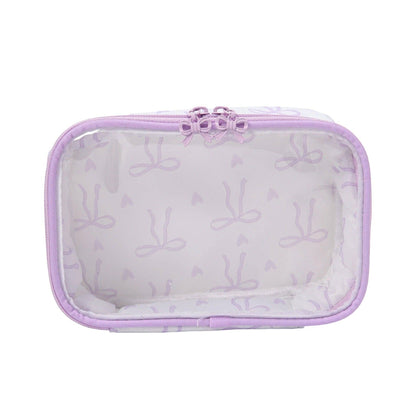 Bow Print Makeup Bag Large Travel Toiletry Pouch Portable